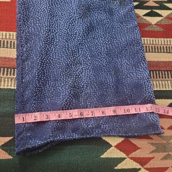 Anthropologie Velvet Nova Jumpsuit Sz 0 Navy Blue Textured Sleeveless Straight - Picture 12 of 13